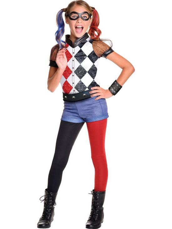 front image of dc-super-hero-girls-deluxe-harley-quinn-childs-costume
