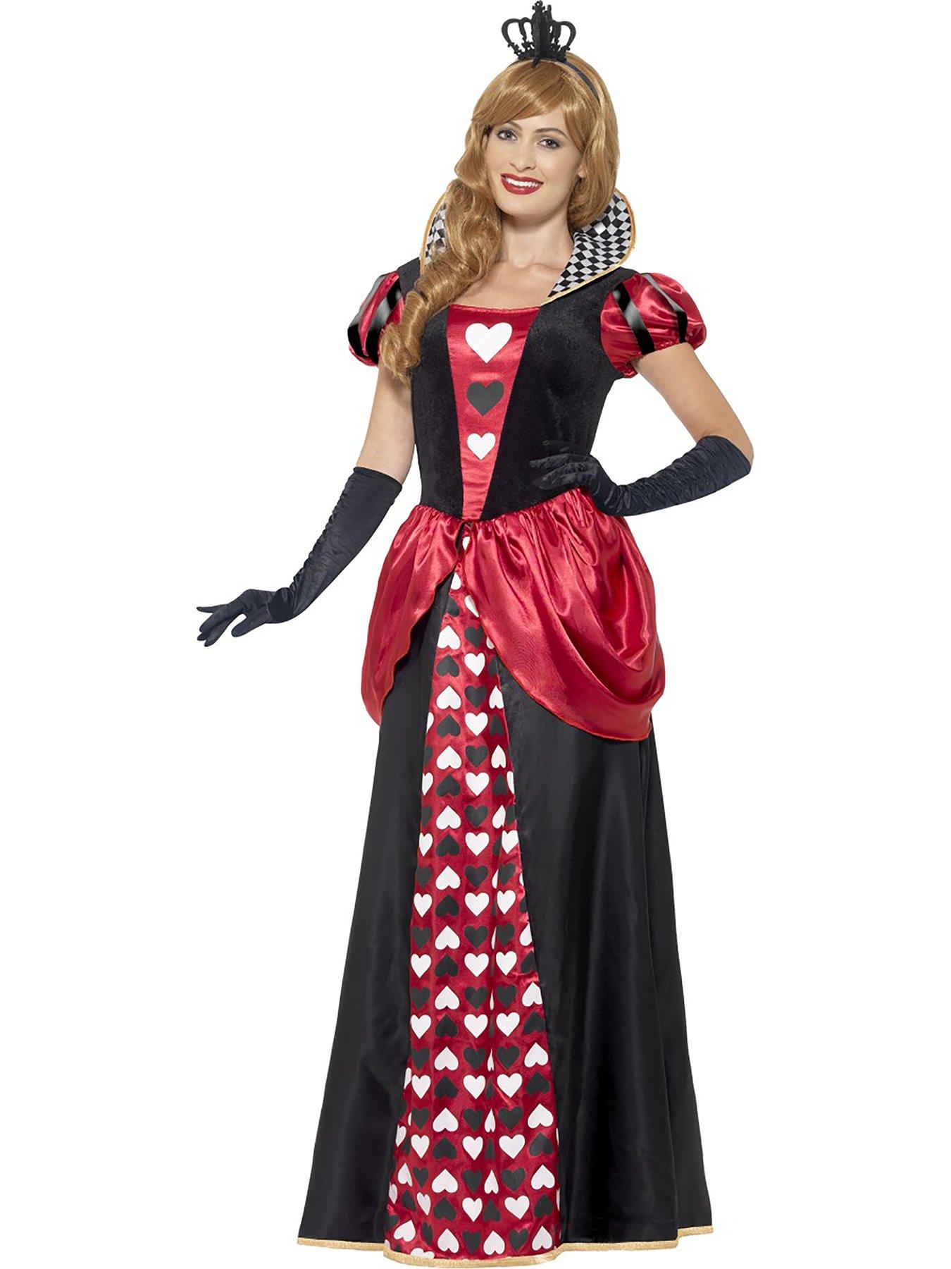 Image 1 of 1 of Royal Red Queen Dress &amp; Crown - Adults Costume