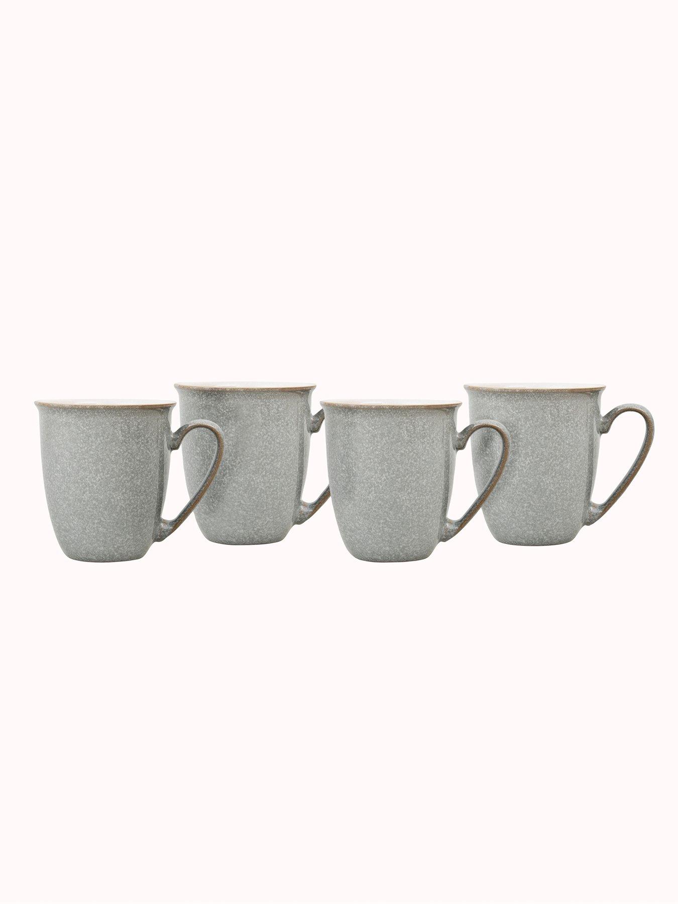 Image 5 of 5 of Denby Elements Set of 4 Coffee Mugs &ndash; Light Grey