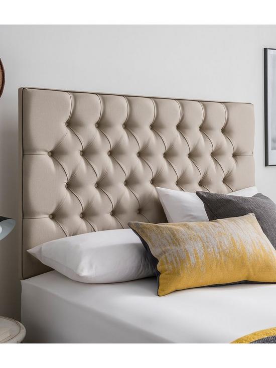 stillFront image of silentnight-amalia-fabric-buttoned-paddednbspheadboard-available-in-3-colours
