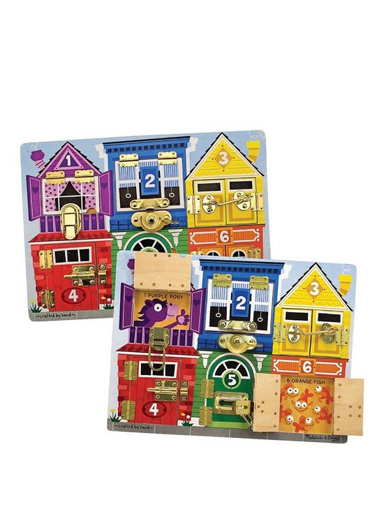 front image of melissa-doug-latches-board