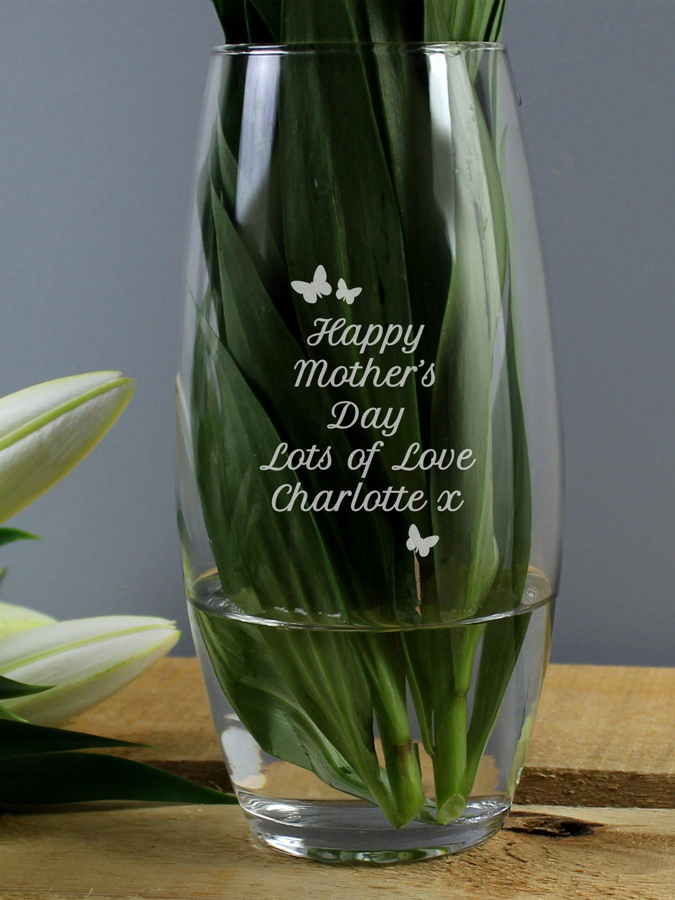 Personalised Butterfly Hourglass Vase Littlewoods Com