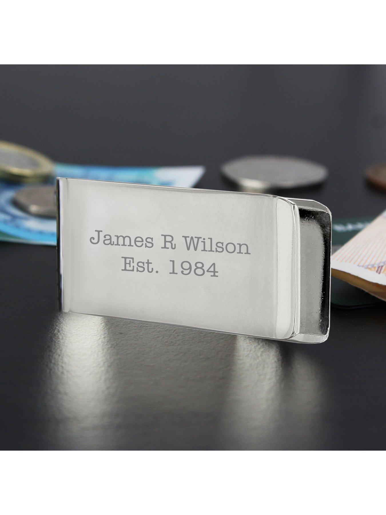 Image 2 of 4 of The Personalised Memento Company Personalised Silver-Plated&nbsp;Money Clip