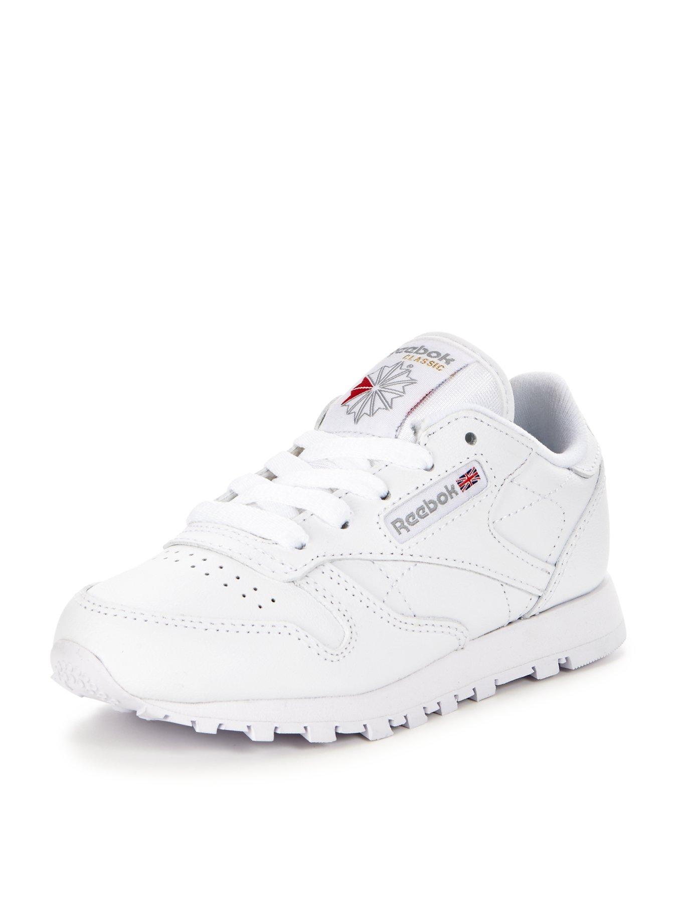 ladies white reebok classic trainers