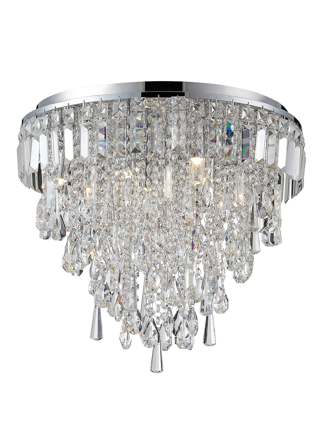 Whitewash Wood Draped Bead 4 Light Chandelier Whitewash Wood Draped Bead 4 Light Chandelier