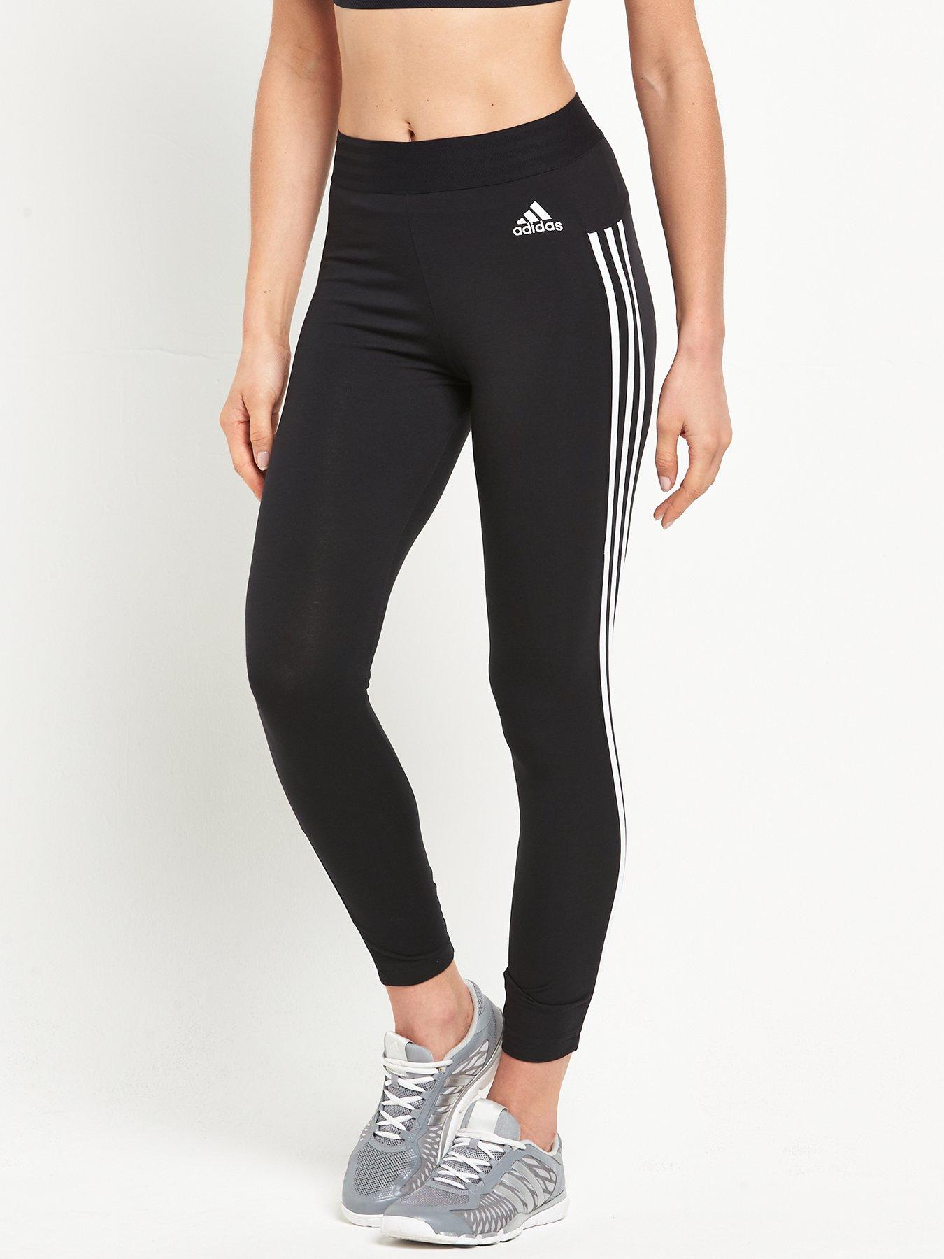 adidas essential 3 stripe tights