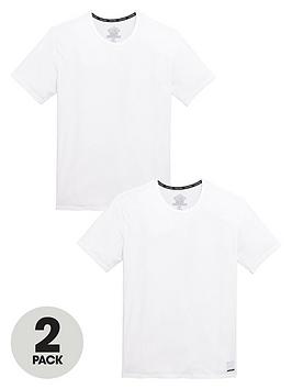 Calvin Klein   2 Pack Slim Fit T-Shirts - White