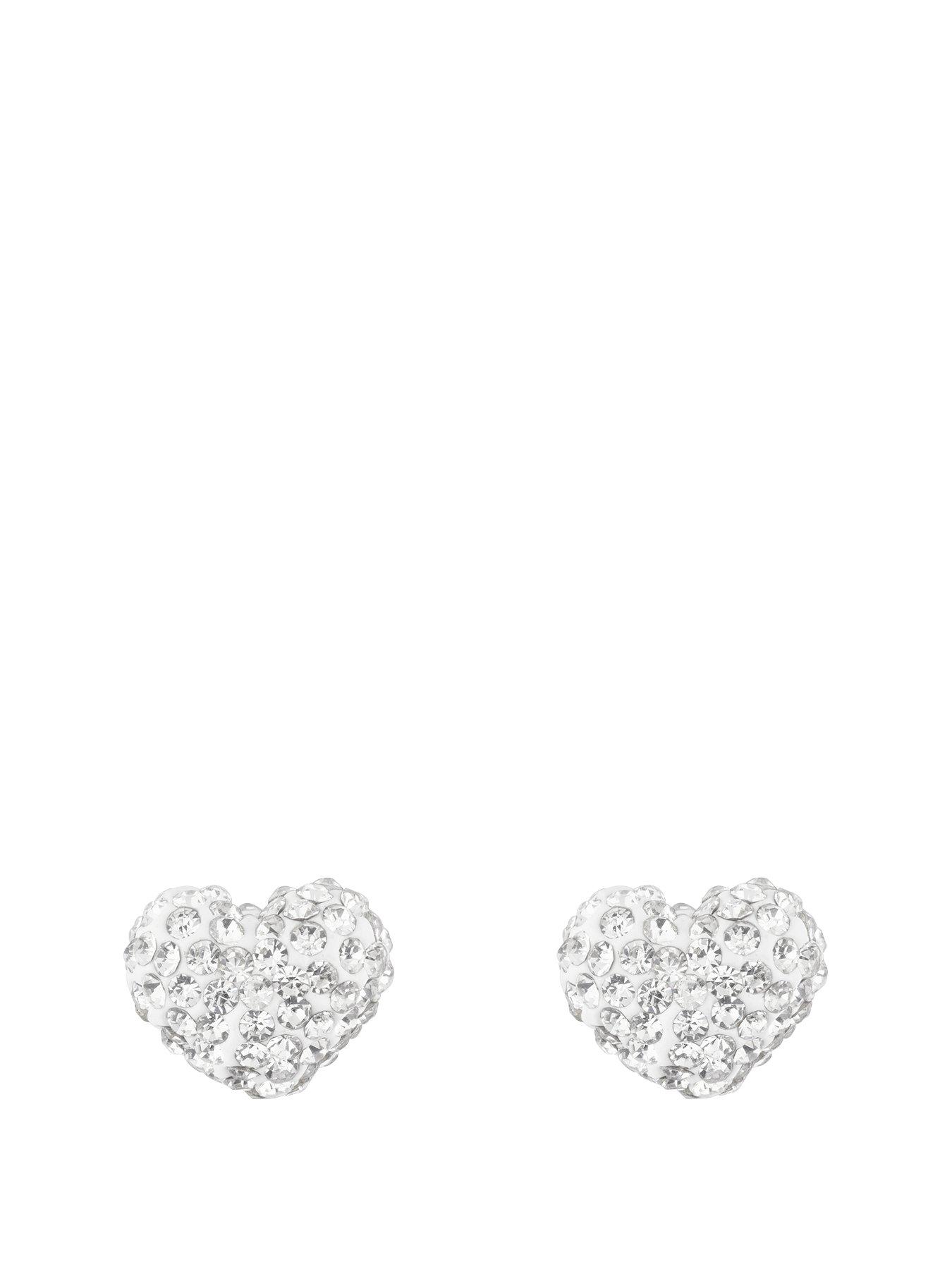 the-love-collection-sterling-silver-crystal-heart-glitter-studs