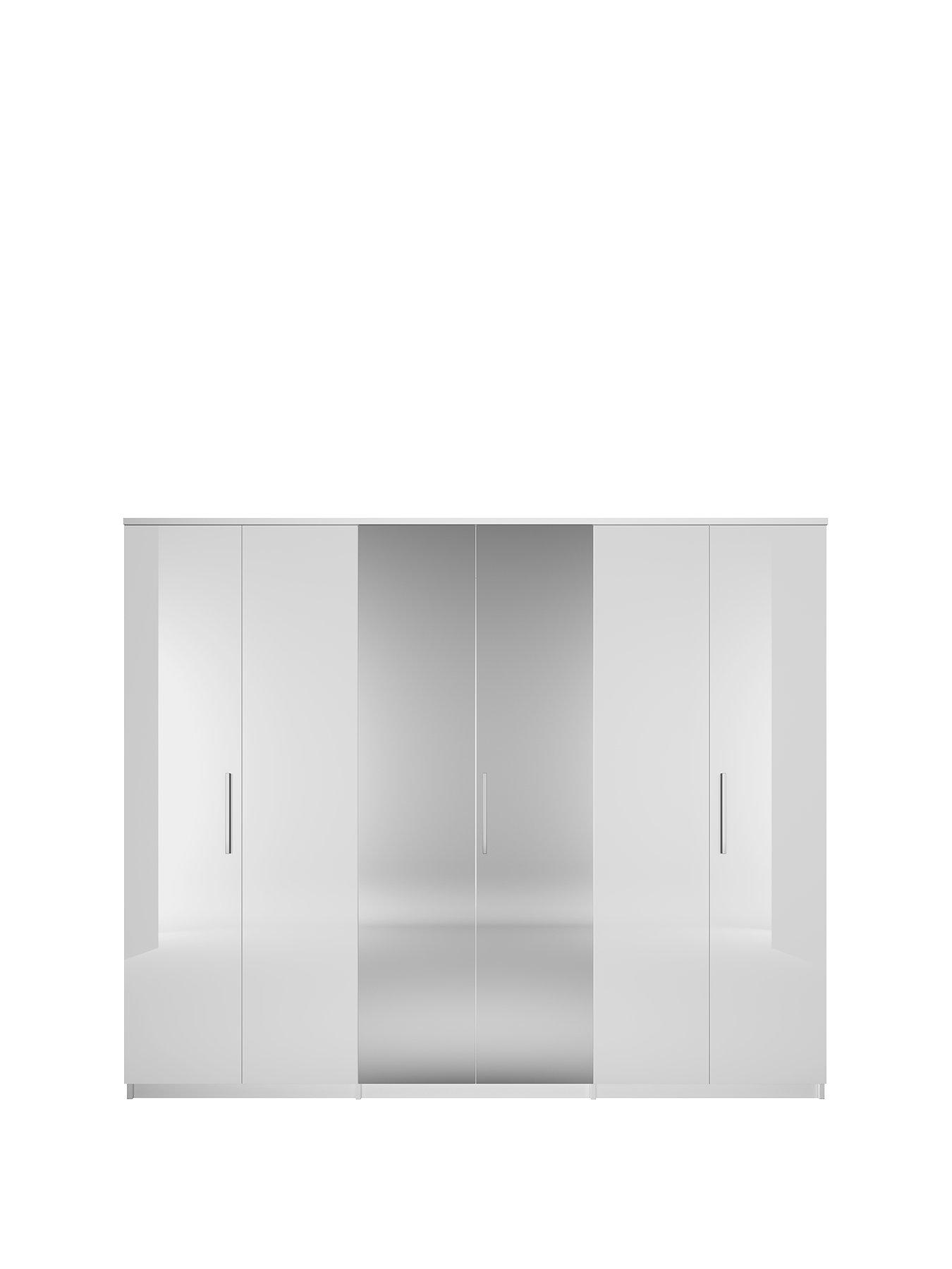 Gloss Self Assembly White Wardrobes Home Garden Www