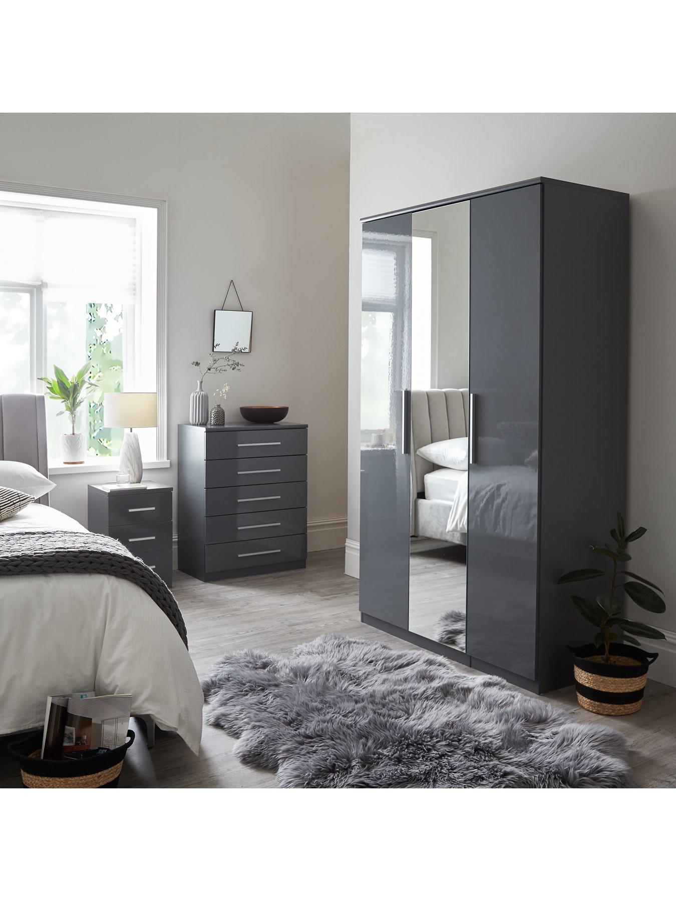 Prague Gloss 6 Door Mirrored Wardrobe Littlewoods Com