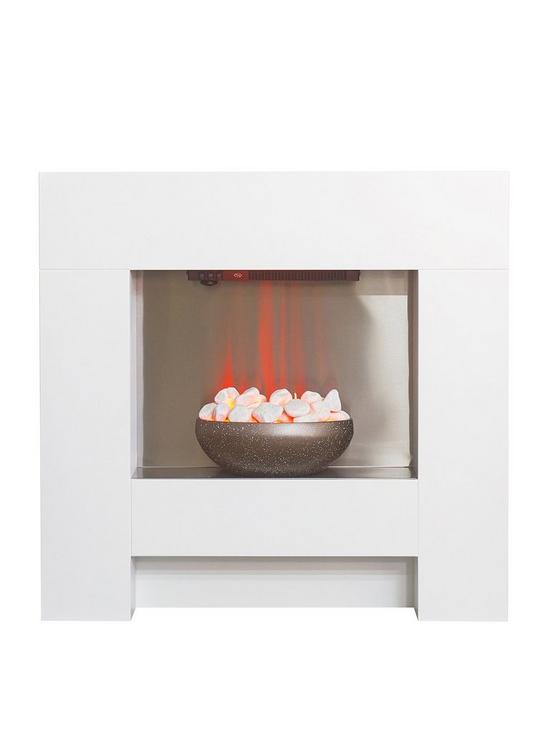 front image of adam-fires-fireplaces-cubist-electric-fireplace-suite