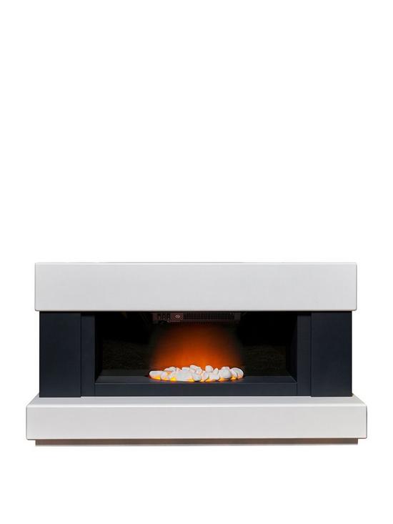 front image of adam-fires-fireplaces-verona-whitegrey-electric-fireplace-suite