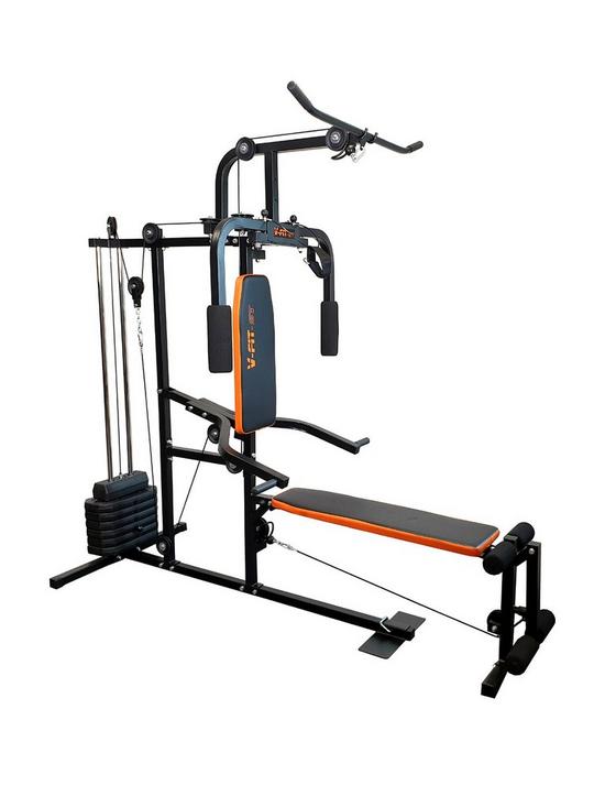 front image of v-fit-lfg2-herculean-lay-flat-home-gym