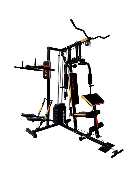 front image of v-fit-stg-3-herculean-python-upright-cross-trainer-gym