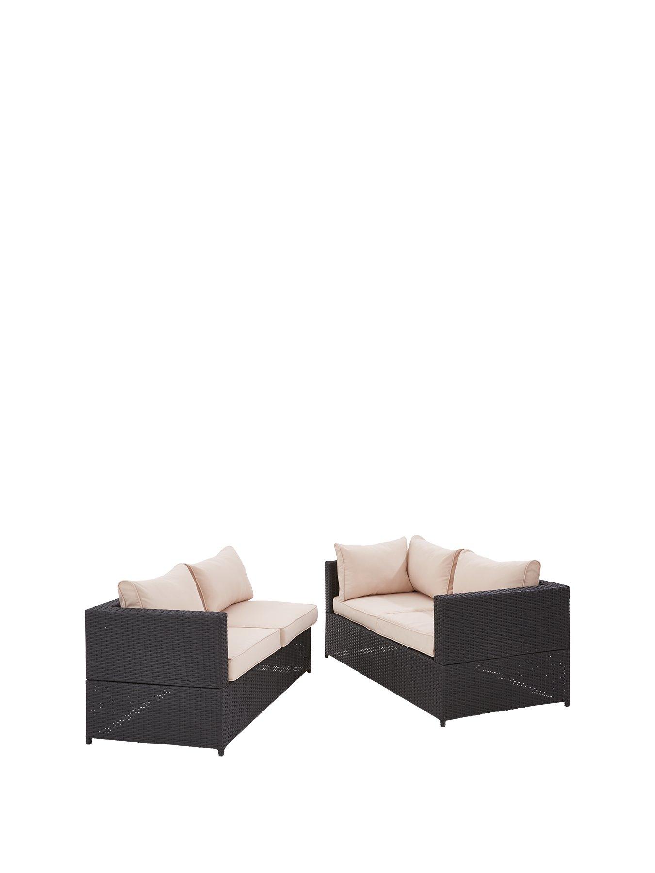 3 piece corner rattan set sale