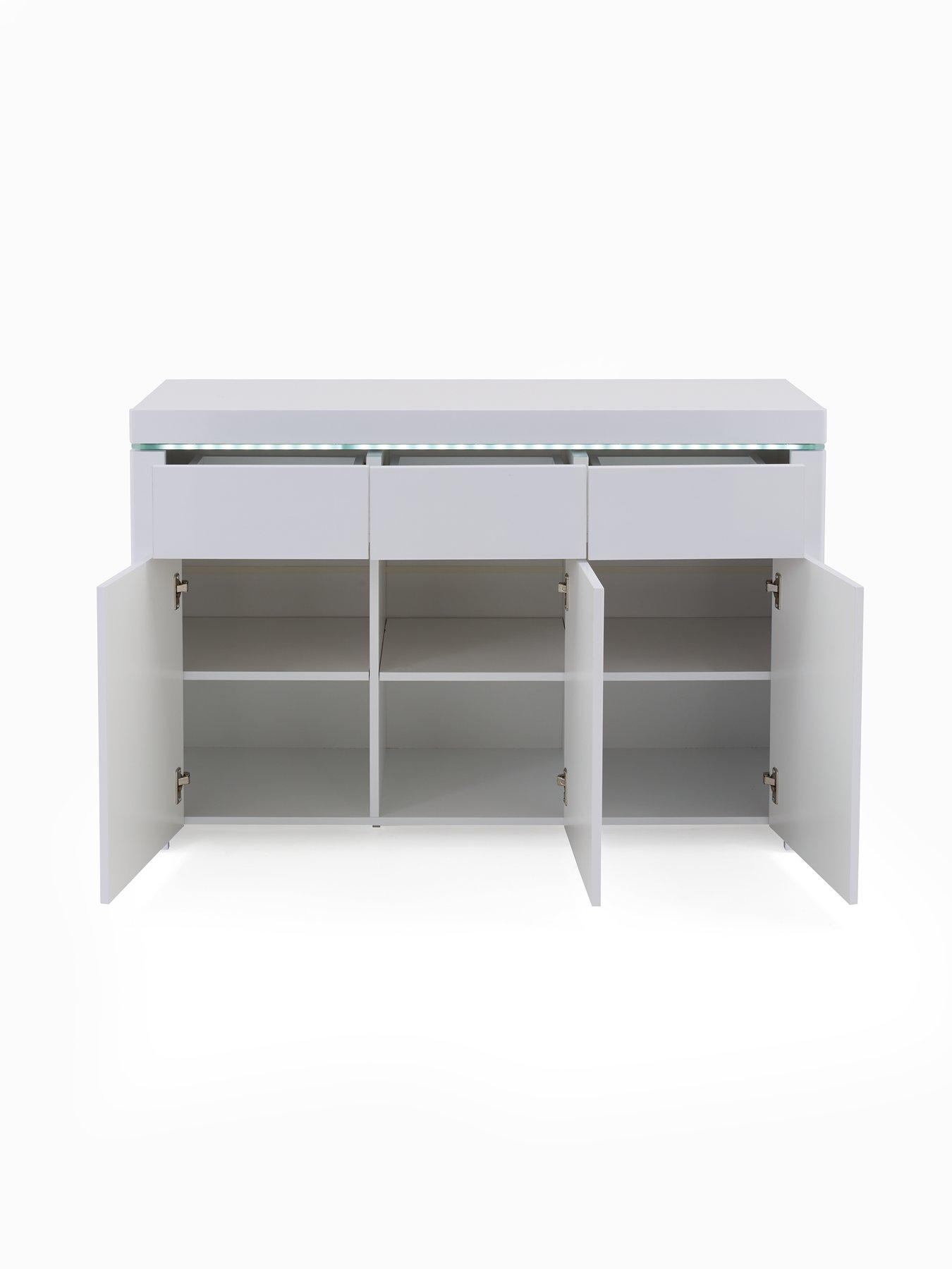 image of very-home-atlantic-large-gloss-sideboard-with-led-light
