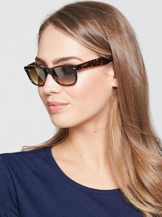 stillFront image of ray-ban-new-wayfarer-sunglasses--nbsplight-havana