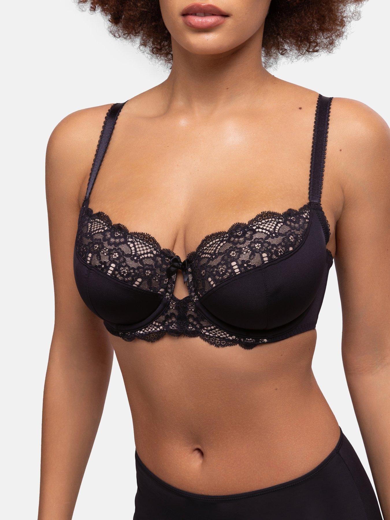 Image 5 of 7 of DORINA Womens 2 Pack Underwired Lace Trim Bras - Black/White