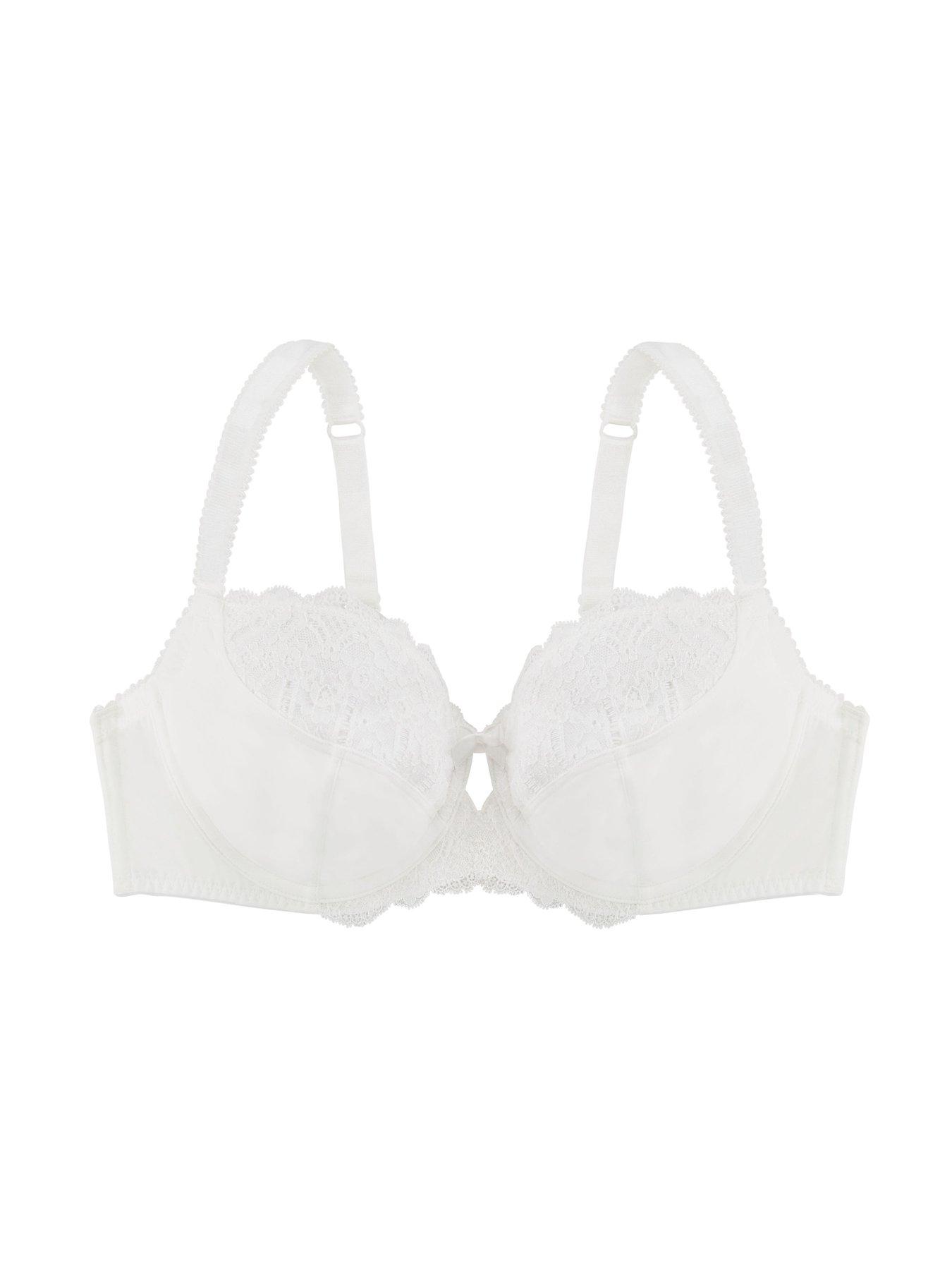 Image 6 of 7 of DORINA Womens 2 Pack Underwired Lace Trim Bras - Black/White