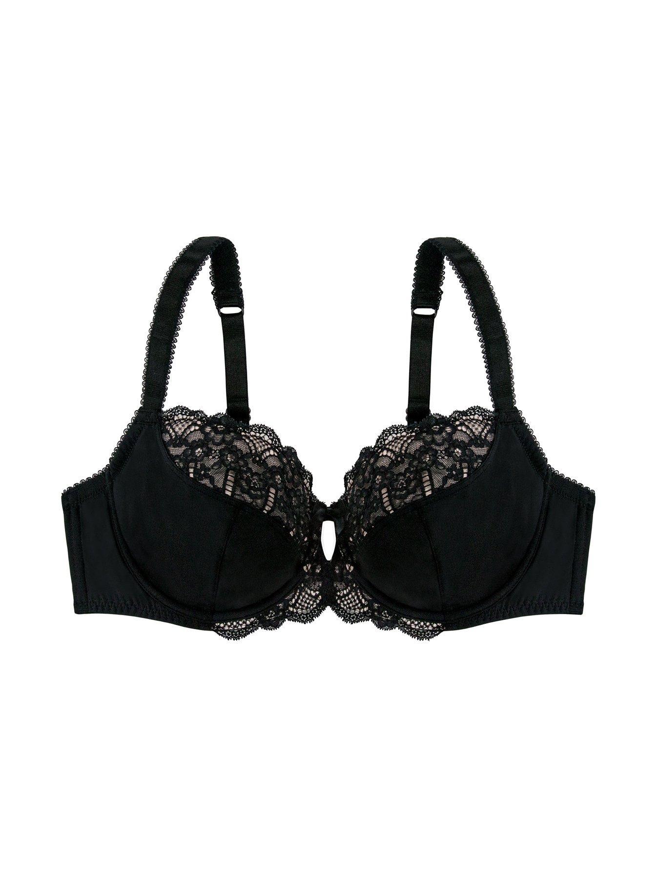 Image 7 of 7 of DORINA Womens 2 Pack Underwired Lace Trim Bras - Black/White