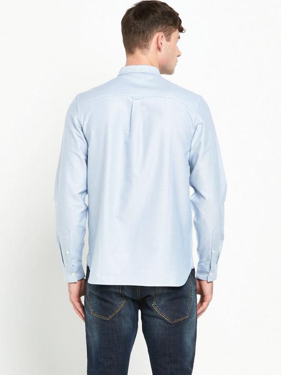 stillFront image of lyle-scott-long-sleeve-oxford-shirt-riviera-blue