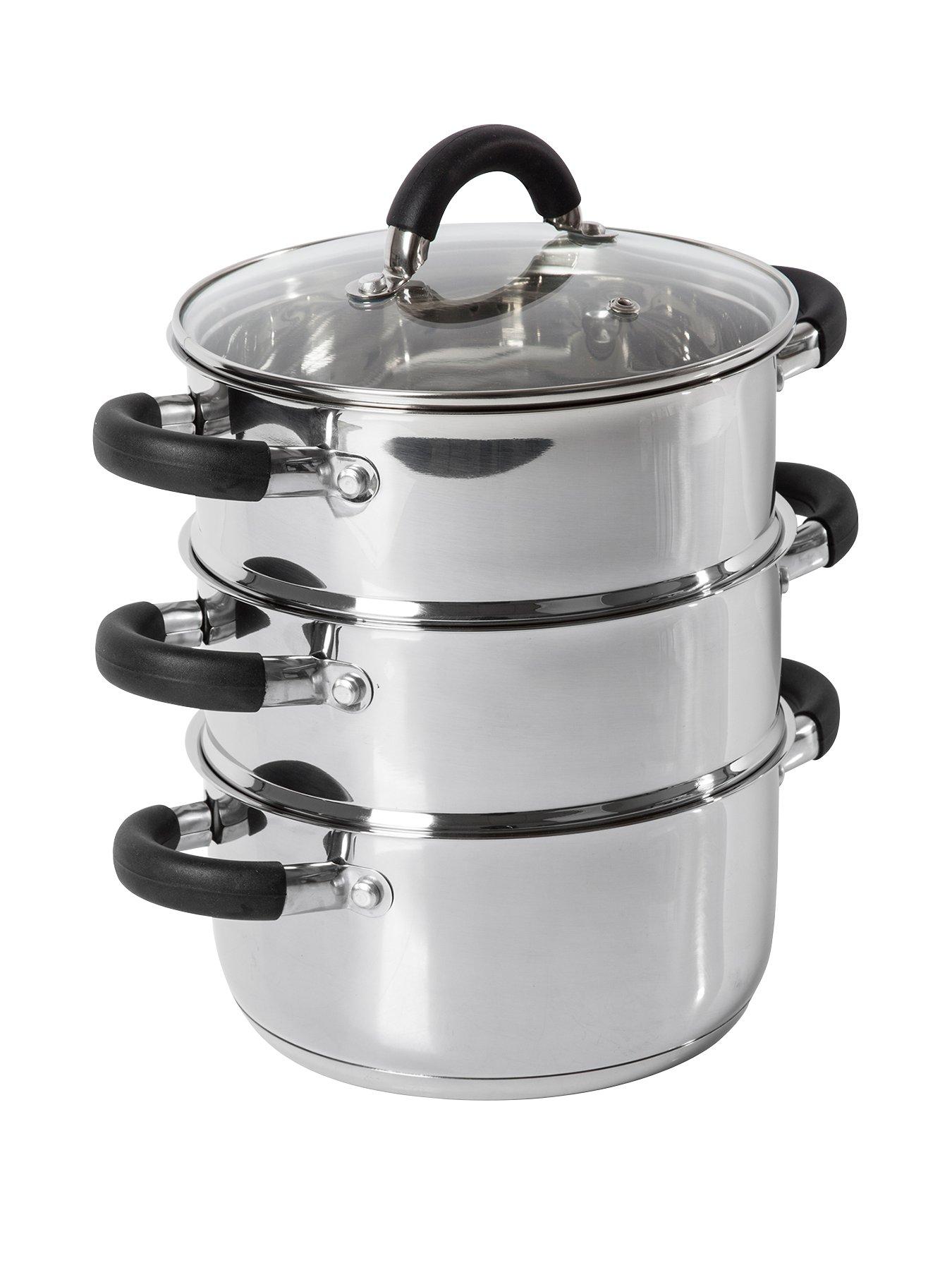Image 1 of 6 of Tower Essentials 18cm 3-Tier Steamer