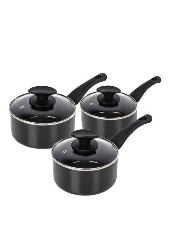 front image of tower-essentials-3-piece-pan-set-black