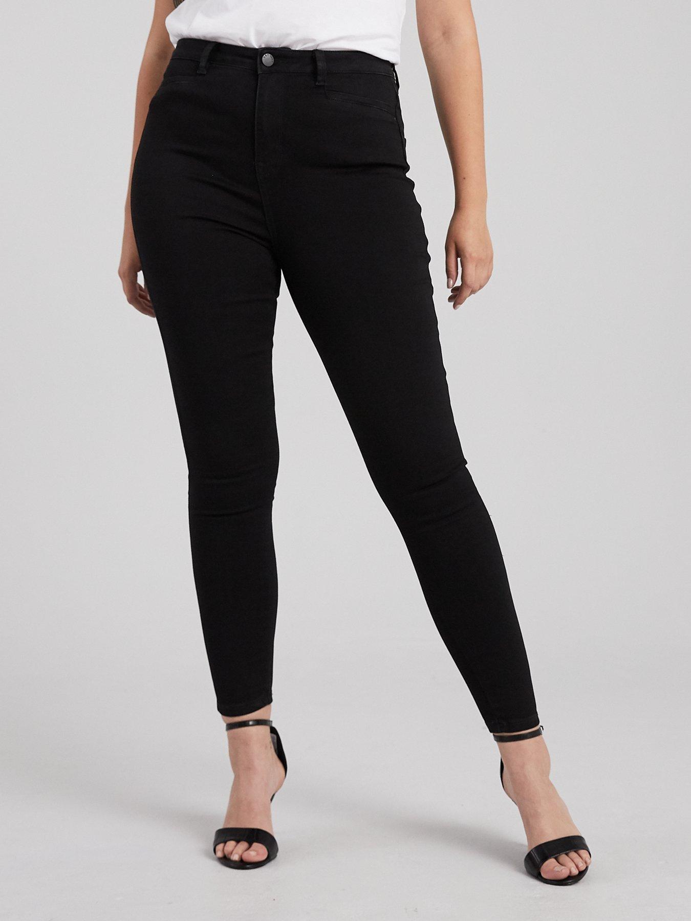 black high waisted super skinny jeans