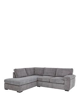 Very  Amalfi Left Hand Standard Back Fabric Corner Chaise Sofa