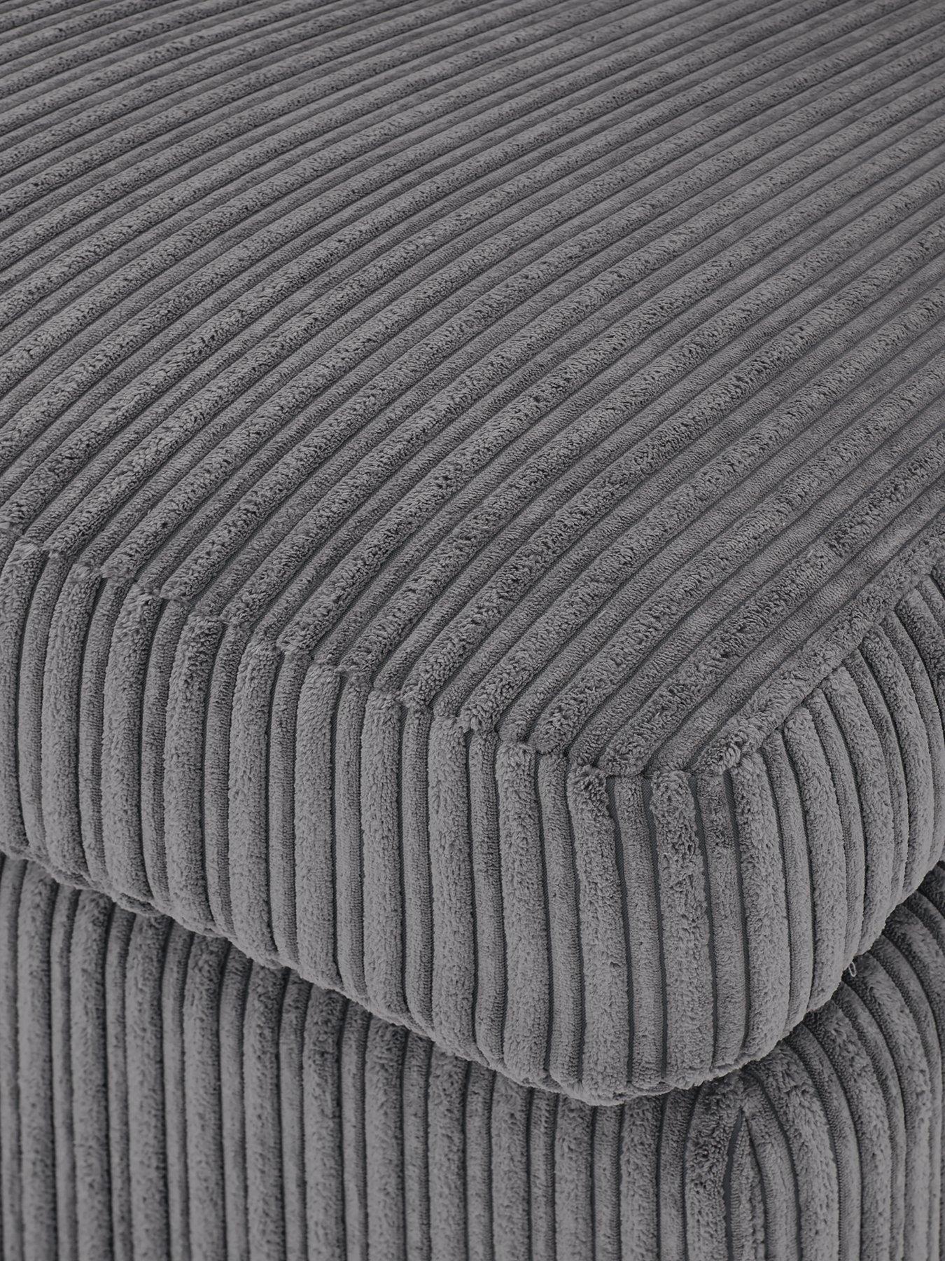 Image 3 of 7 of Very Home Amalfi Standard Back Fabric Left Hand Corner Chaise Sofa - Charcoal - FSC&reg; Certified
