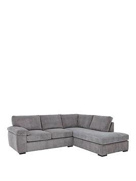 Very  Amalfi Right Hand Standard Back Fabric Corner Chaise Sofa