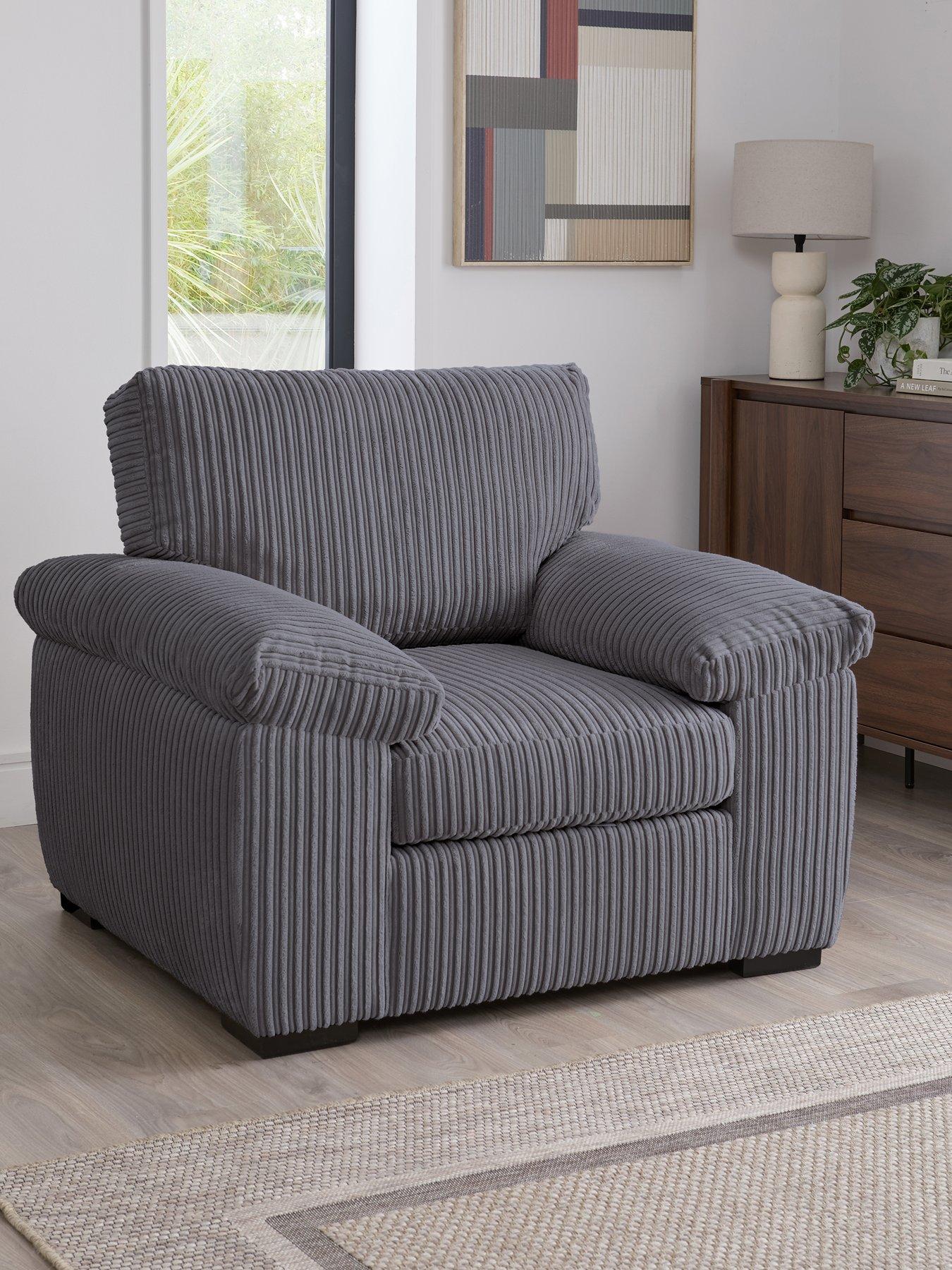 The Very Collection Amalfi Fabric Armchair - Charcoal - FSC® Certified
