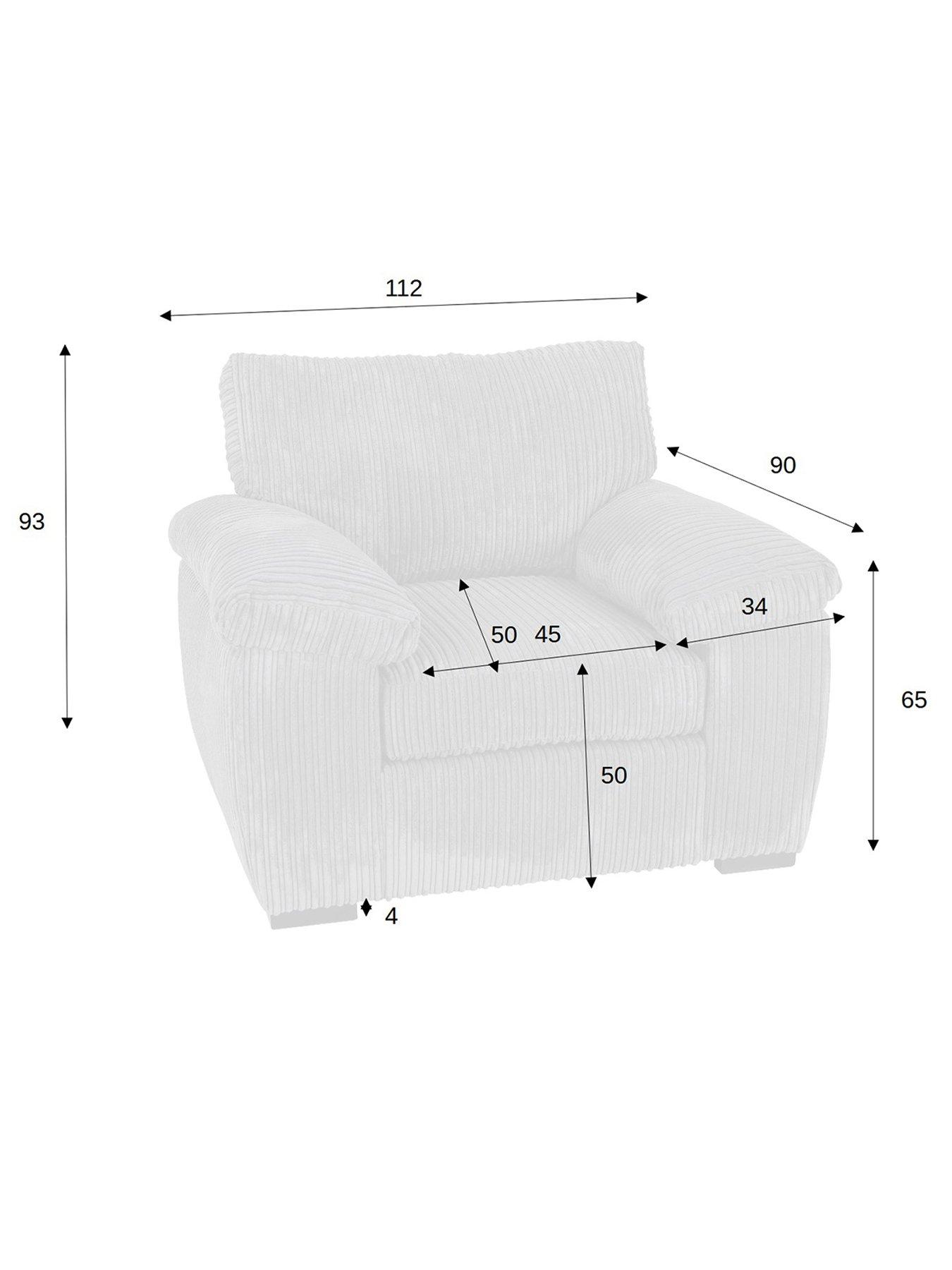 Image 6 of 7 of Very Home Amalfi Fabric Armchair - Charcoal - FSC&reg; Certified