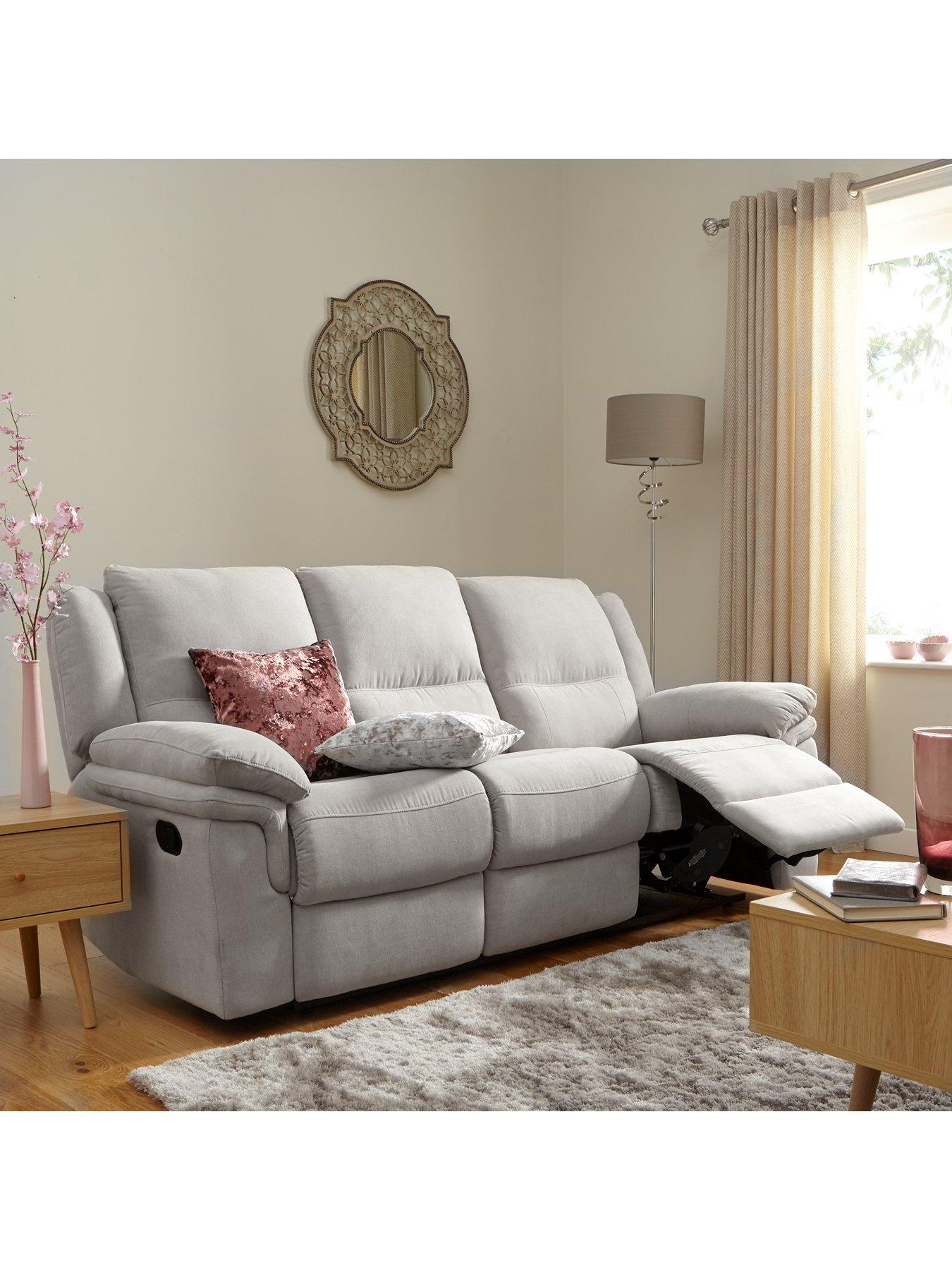 Image 1 of 5 of The Very Collection Albion Fabric 3 Seater High Back Manual Recliner Sofa - FSC&reg; Certified