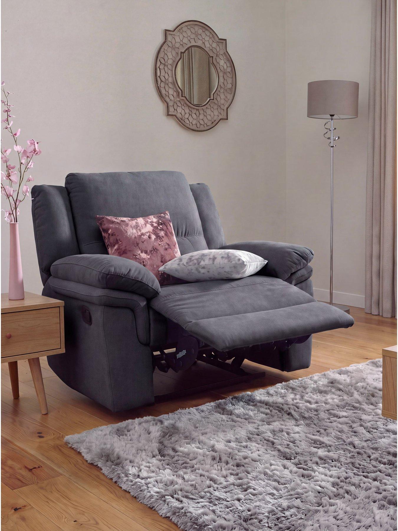 The Very Collection Albion Chenille High Back Manual Recliner Armchair - FSC® Certified
