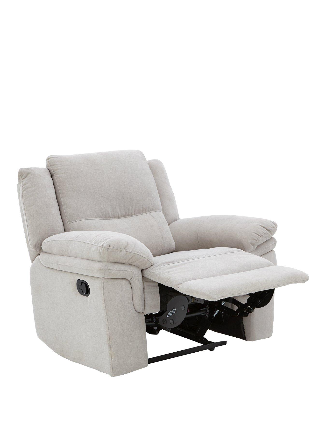  image of albion-fabric-high-back-manual-recliner-armchair