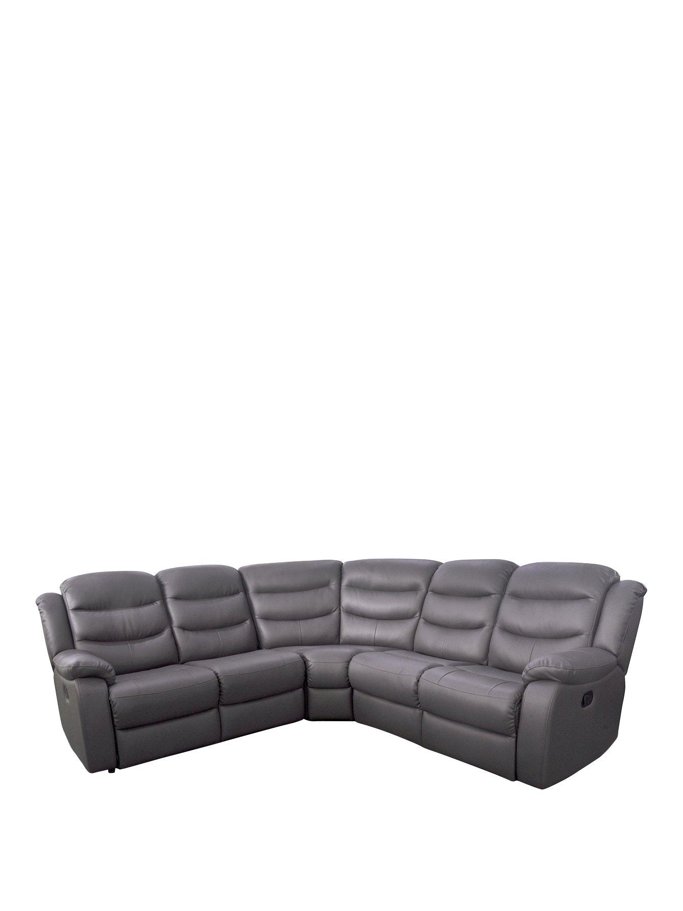 The Very Collection Rothbury Luxury Faux Leather High Back Manual Recliner Corner Group Sofa - FSC® Certified