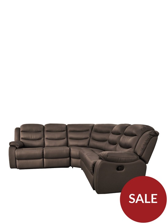 outfit image of rothburynbspluxury-fauxnbspleather-manual-recliner-corner-group-sofa