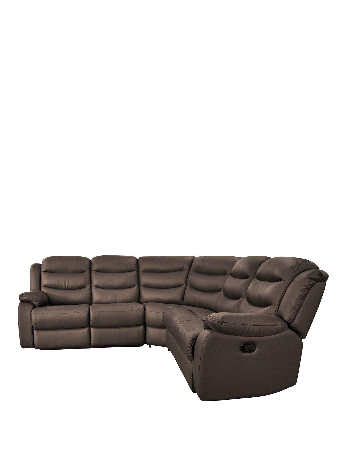 Image 2 of 4 of The Very Collection Rothbury&nbsp;Luxury Faux&nbsp;Leather High Back Manual Recliner Corner Group Sofa - FSC&reg; Certified