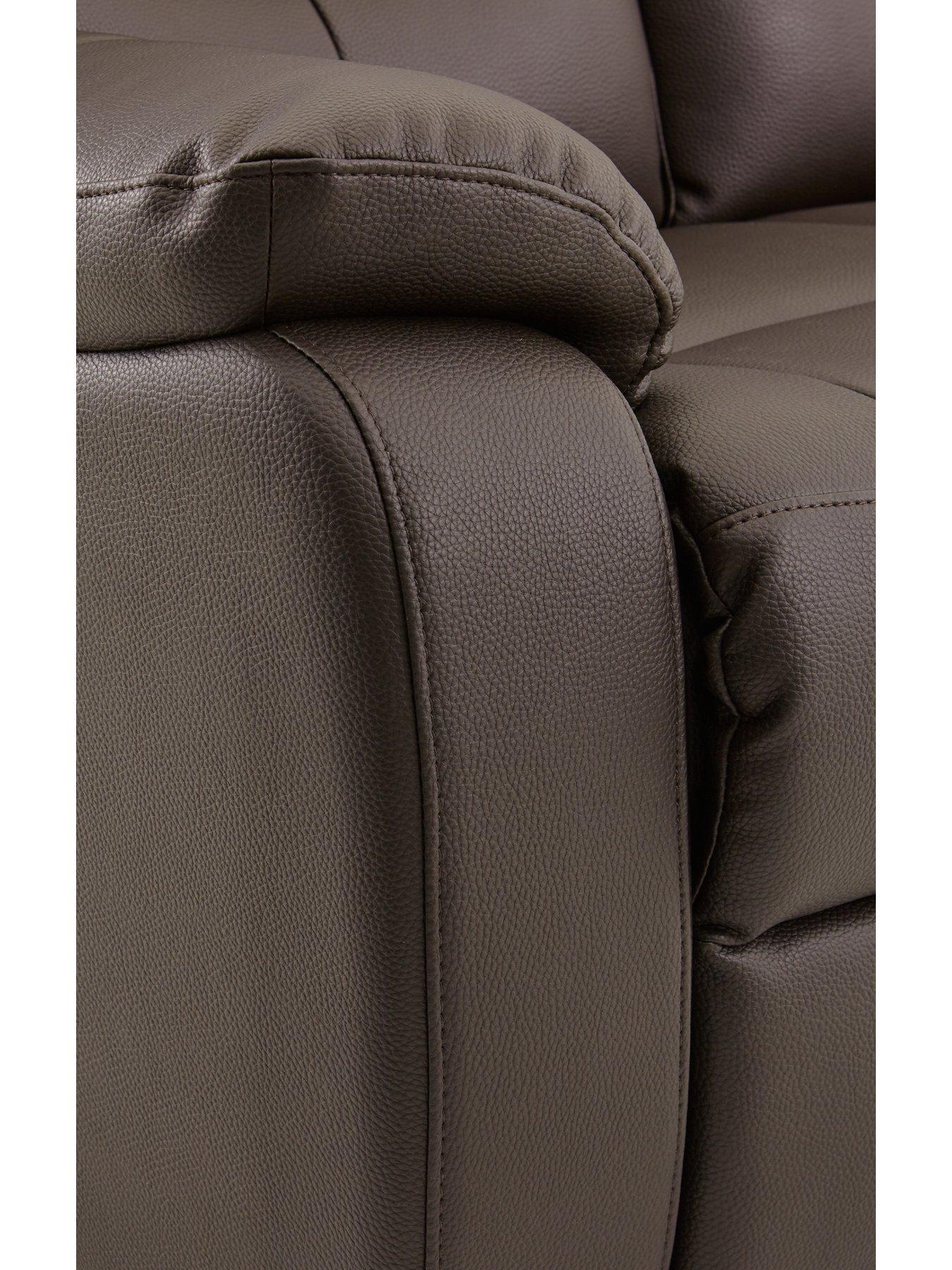 Image 3 of 4 of The Very Collection Rothbury&nbsp;Luxury Faux&nbsp;Leather High Back Manual Recliner Corner Group Sofa - FSC&reg; Certified