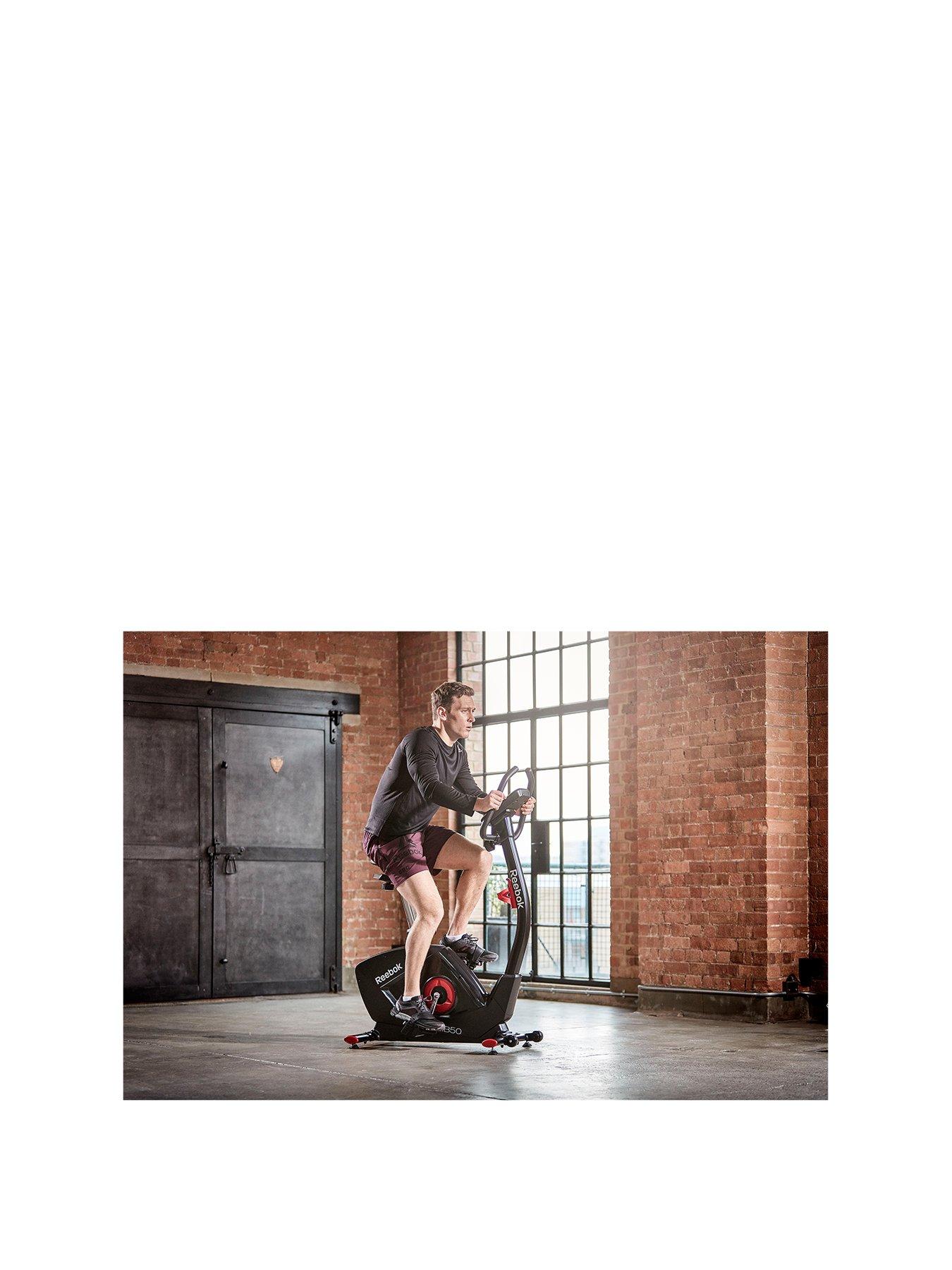 reebok gb50 one series exercise bike black with red trim
