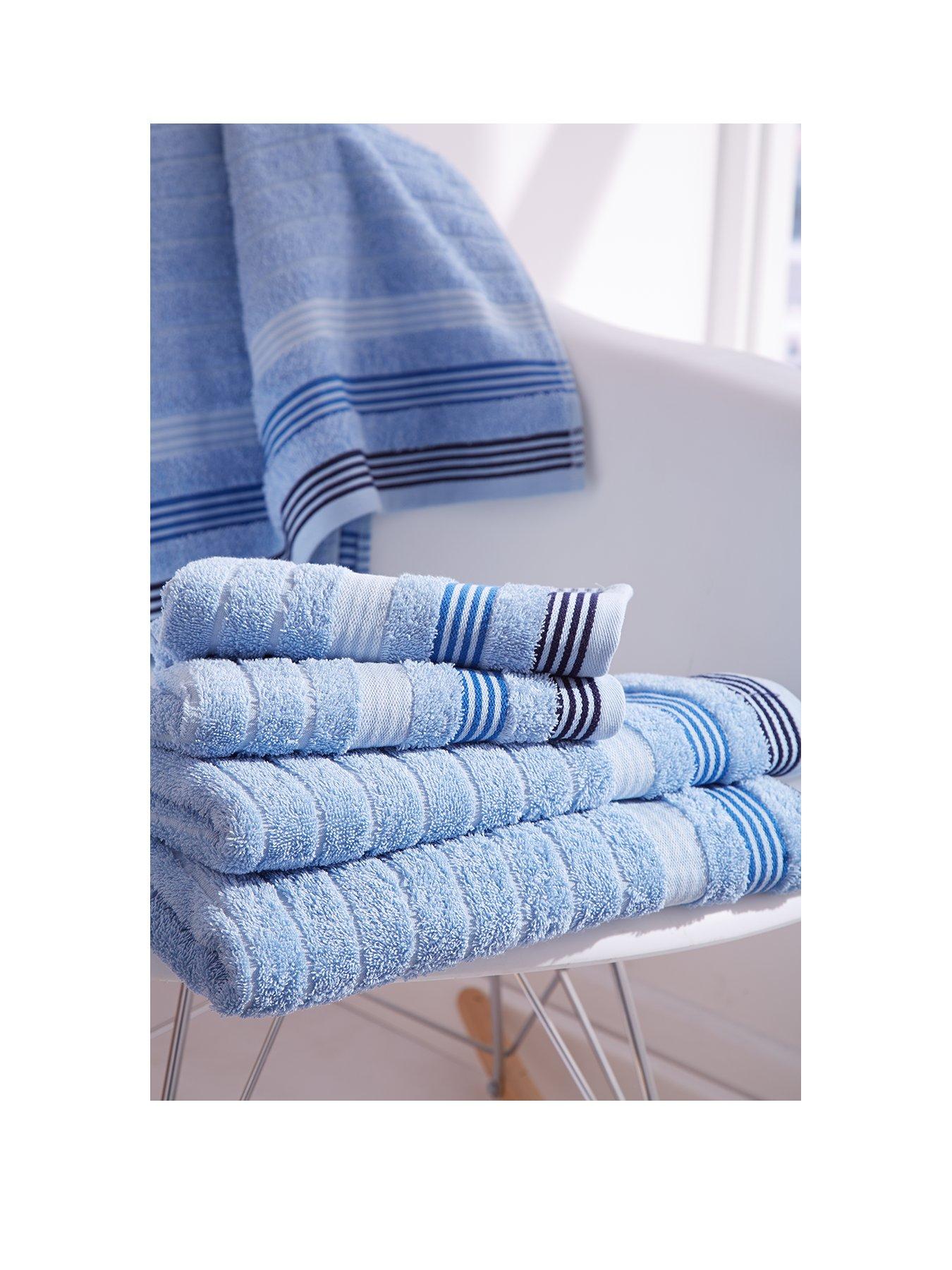 striped bath sheets