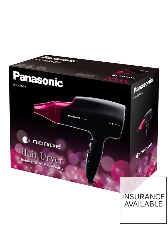 stillFront image of panasonic-nanoe-eh-na65-hair-dryer-pink