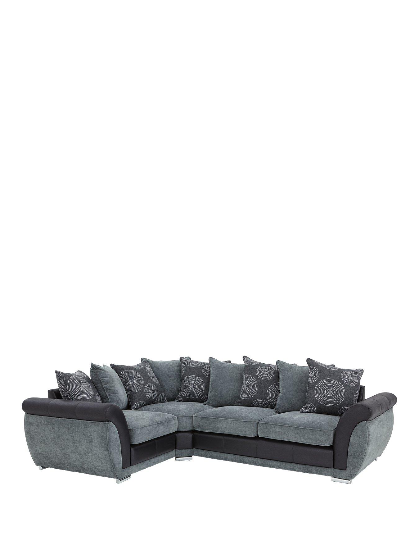  image of very-home-danube-fabricfaux-leather-left-hand-corner-group-scatter-back-sofanbsp--fscreg-certified