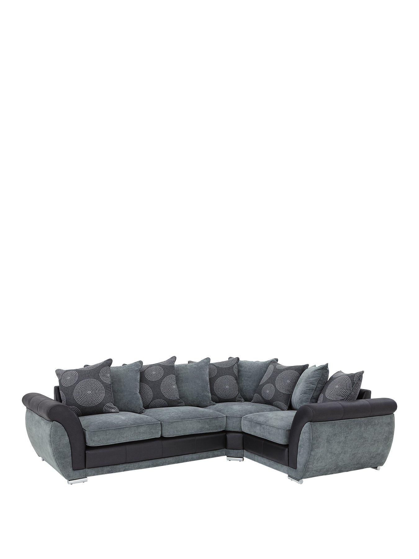  image of very-home-danube-fabricfauxnbspleather-right-hand-corner-group-scatter-back-sofanbsp--fscreg-certified