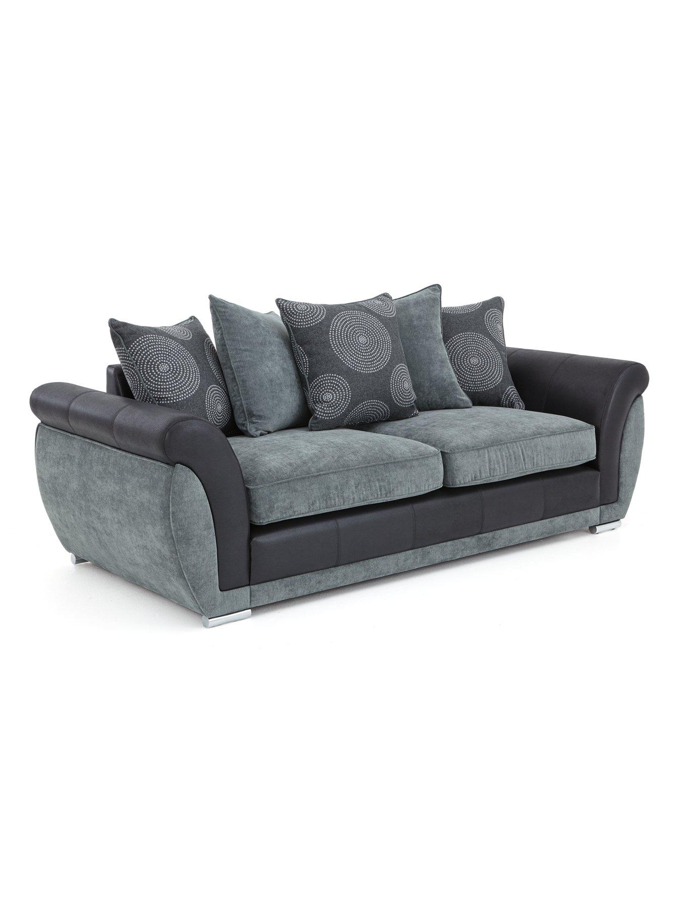 Image 3 of 5 of Very Home Danube Fabric/Faux Leather&nbsp;3&nbsp;Seater + 2&nbsp;Seater Sofa Set (Buy and SAVE!)&nbsp;- FSC&reg; Certified
