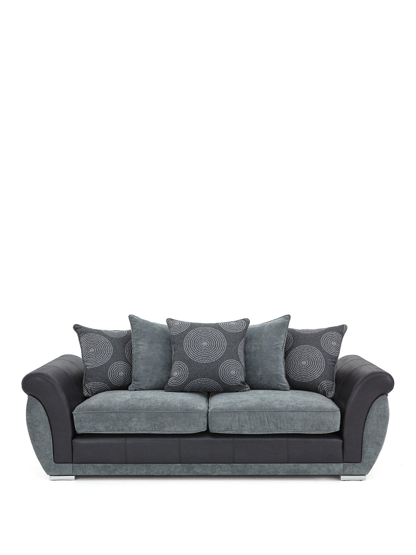 Image 2 of 5 of Very Home Danube Fabric/Faux Leather&nbsp;3&nbsp;Seater Sofa&nbsp;- FSC&reg; Certified