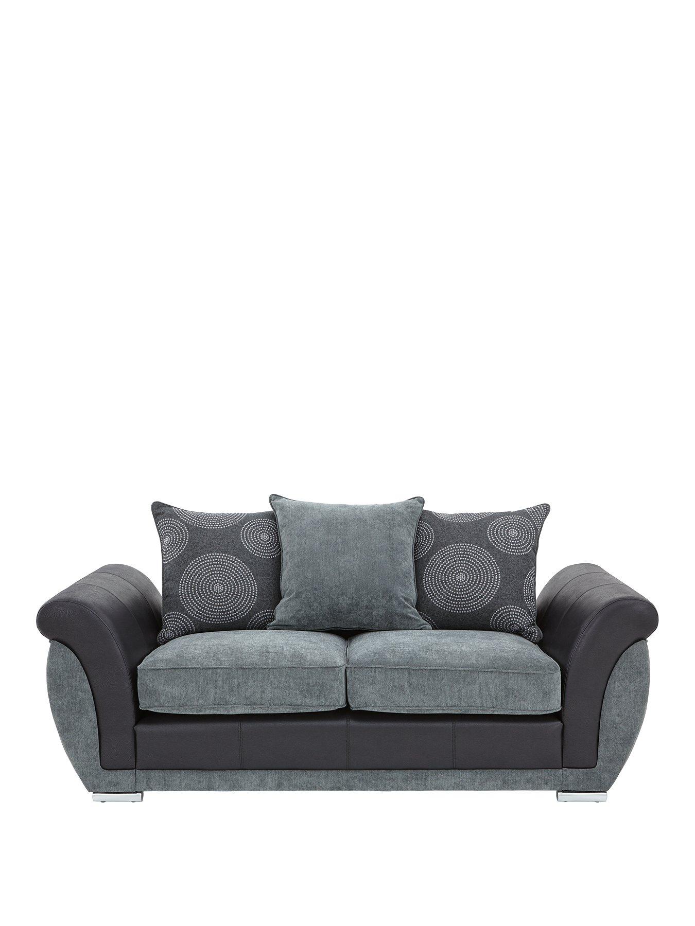  image of very-home-danube-fabricfaux-leather-2-seater-sofanbsp--fscreg-certified