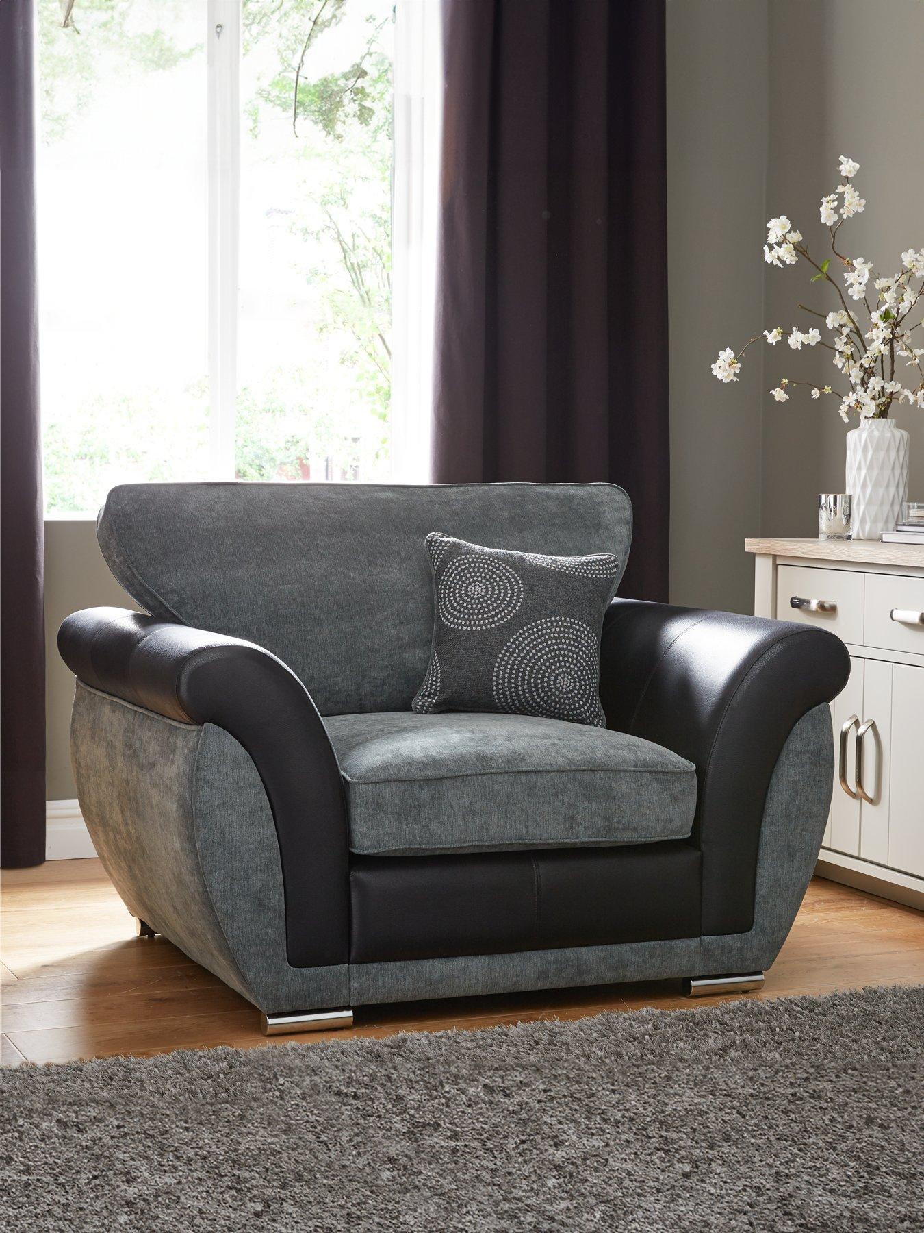 The Very Collection Danube Fabric/Faux Leather Armchair - FSC® Certified