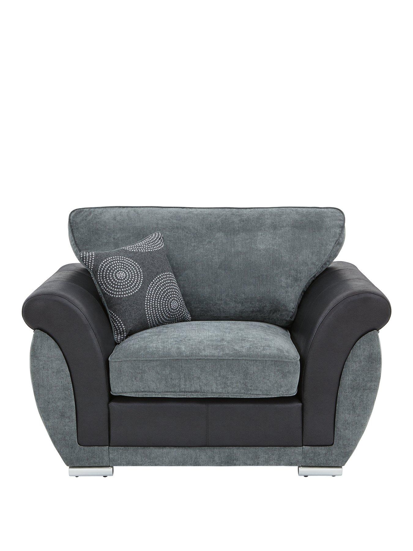  image of very-home-danube-fabricfaux-leathernbsparmchairnbsp--fscreg-certified